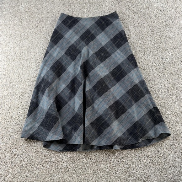Jones Wear Dresses & Skirts - Jones Wear Skirt Womens 4 Gray Plaid Tweed A-Line Midi Lined Stretch Office